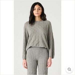 Anthropologie Dex Gray Cable Knit Sweater NWT Women’s Size XL Cozy Pullover